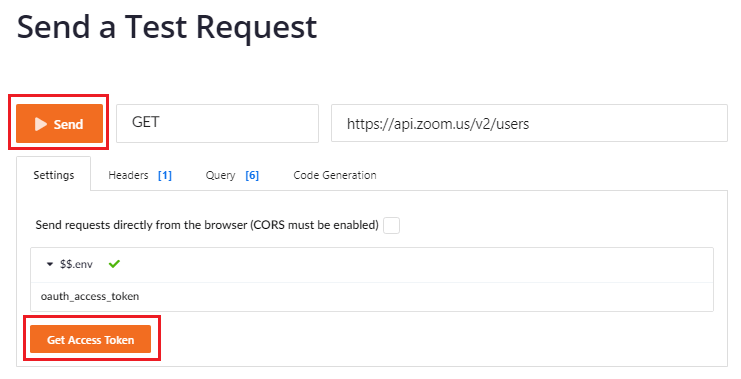 zoom api test request