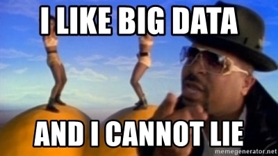 I like big data and I cannot lie meme