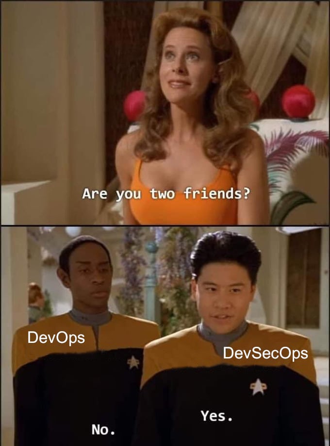 DevOps and DevSecOps meme