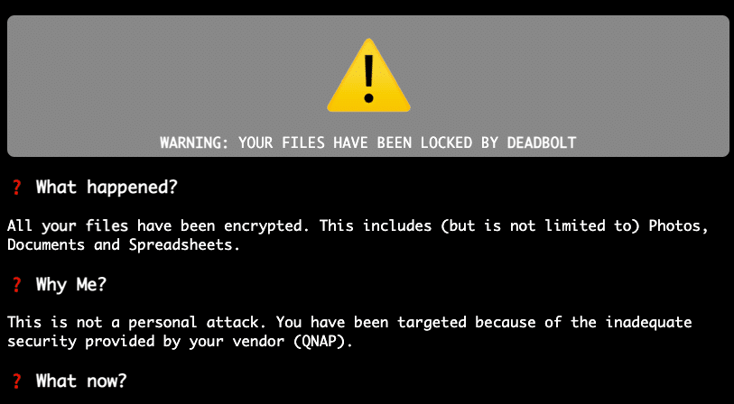 Deadbolt malware